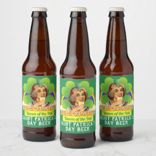 Étiquette Pour Bouteilles De Bière Irlandais drôle de calembour de Cléopâtre du jo