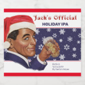 Étiquette Pour Bouteilles De Bière Jack's Holiday IPA Bière Étiquette (Étiquettes simples)