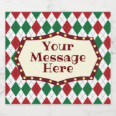 Étiquette Pour Bouteilles De Bière Jacquard de Noël Motif (Étiquettes simples)