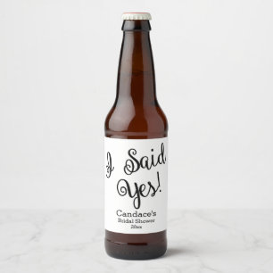 Étiquette Pour Bouteilles De Bière J'Ai Dit Oui, Moderne