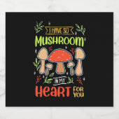 Étiquette Pour Bouteilles De Bière J'Ai Tellement De Champignons Dans Mon Coeur (Étiquettes simples)