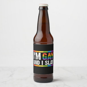 Étiquette Pour Bouteilles De Bière Je suis gay et je tue la fierté gay LGBTQ