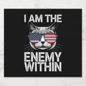 Étiquette Pour Bouteilles De Bière Je Suis L'Ennemi Dans Kamala Harris 2024 (Étiquettes simples)