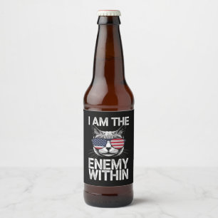 Étiquette Pour Bouteilles De Bière Je Suis L'Ennemi Dans Kamala Harris 2024