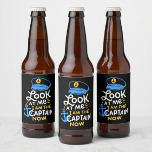 Étiquette Pour Bouteilles De Bière Je Suis Maintenant Le Capitaine Cadeau De Capitain