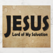 Étiquette Pour Bouteilles De Bière Jésus Seigneur salut (Étiquettes simples)