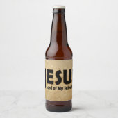 Étiquette Pour Bouteilles De Bière Jésus Seigneur salut (Devant)