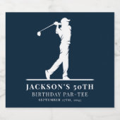 Étiquette Pour Bouteilles De Bière Jeu d'Anniversaire de Golf de la Marine (Étiquettes simples)
