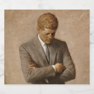Étiquette Pour Bouteilles De Bière John Kennedy Portrait de la Maison-Blanche préside