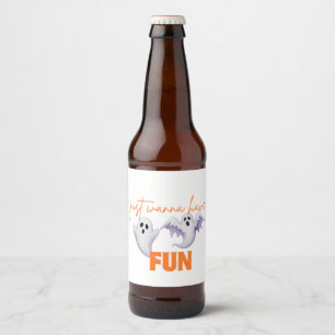 Étiquette Pour Bouteilles De Bière Jolis Fantômes Vont S'amuser Étiquette de Bouteill