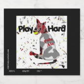 Étiquette Pour Bouteilles De Bière Jouer dur, nom et style (Étiquettes simples)