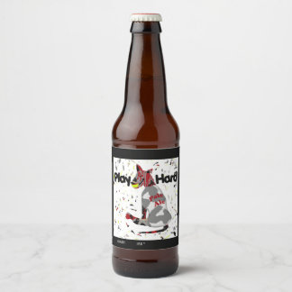 Étiquette Pour Bouteilles De Bière Jouer dur, nom et style