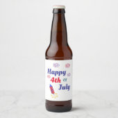 Étiquette Pour Bouteilles De Bière Joyeux 4 juillet serviettes (Devant)