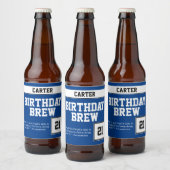 Étiquette Pour Bouteilles De Bière Joyeux Anniversaire (Bouteilles)