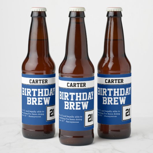 Étiquette Pour Bouteilles De Bière Joyeux Anniversaire (Bouteilles)