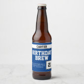 Étiquette Pour Bouteilles De Bière Joyeux Anniversaire (Devant)