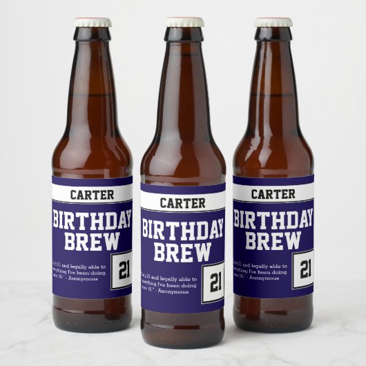 Étiquette Pour Bouteilles De Bière Joyeux Anniversaire (Bouteilles)