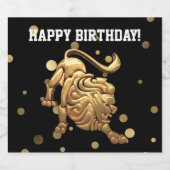 Étiquette Pour Bouteilles De Bière Joyeux anniversaire Leo (Étiquettes simples)