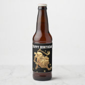 Étiquette Pour Bouteilles De Bière Joyeux anniversaire Leo (Devant)