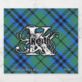 Étiquette Pour Bouteilles De Bière Joyeux écossais Clan Keith Tartan Monogramme (Étiquettes simples)