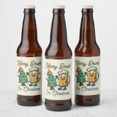 Étiquette Pour Bouteilles De Bière Joyeux Noël drôle ivre (Bouteilles)