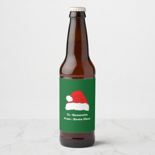Étiquette Pour Bouteilles De Bière Joyeux Noël simple (Devant)