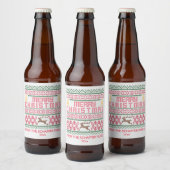 Étiquette Pour Bouteilles De Bière Joyeux Noël, style en plan (Bouteilles)