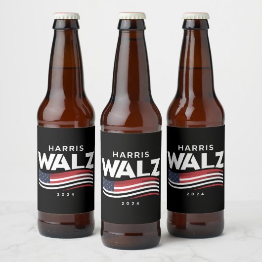 Étiquette Pour Bouteilles De Bière Kamala Harris Tim Walz Valse 2024 Election (Bouteilles)
