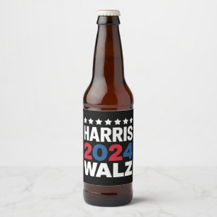 Étiquette Pour Bouteilles De Bière Kamala Harris Walz, Présidente Vice-Présidente