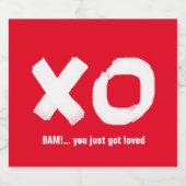 Étiquette Pour Bouteilles De Bière Kiss Hug Étiquette de bière rouge et blanche (Étiquettes simples)