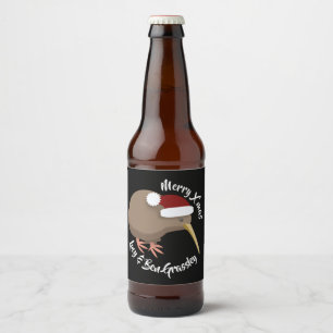 Étiquette Pour Bouteilles De Bière Kiwi de Noël