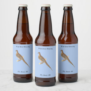 Étiquette Pour Bouteilles De Bière La colombe en deuil (tourterelle de Caroline) NY B