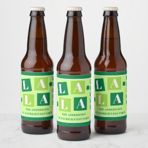 Étiquette Pour Bouteilles De Bière La La Lucky Fête de la Saint-Patrick