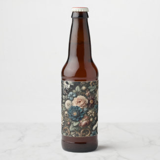Étiquette Pour Bouteilles De Bière La Pépinière Déchue – Conception Florale Gothique