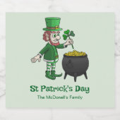 Étiquette Pour Bouteilles De Bière La Saint-Patrick (Étiquettes simples)