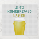 Étiquette Pour Bouteilles De Bière Lager brun maison (Étiquettes simples)