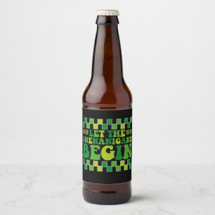 Étiquette Pour Bouteilles De Bière Laissez Les Shenanigans Commencer Irish Super Retr