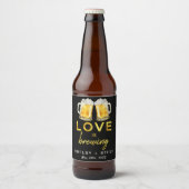 Étiquette Pour Bouteilles De Bière L'amour brasse (Devant)