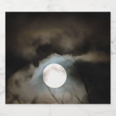 Étiquette Pour Bouteilles De Bière L'art céleste de la lune d'hiver (Étiquettes simples)