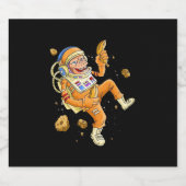 Étiquette Pour Bouteilles De Bière L'astronaute Monkey Space (Étiquettes simples)