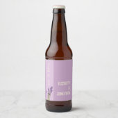 Étiquette Pour Bouteilles De Bière Lavender Love Mariage (Devant)