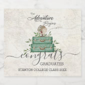 Étiquette Pour Bouteilles De Bière L'aventure commence à Voyage Graduation Favoriser (Étiquettes simples)