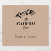 Étiquette Pour Bouteilles De Bière L'aventure commence ⎢ Rusting Mariage Bière Étique (Étiquettes simples)