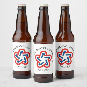Étiquette Pour Bouteilles De Bière Le 250e anniversaire de l'Amérique - 1776-2026 Vin