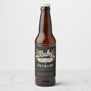 Étiquette Pour Bouteilles De Bière Le bébé brasse la bière Étiquette