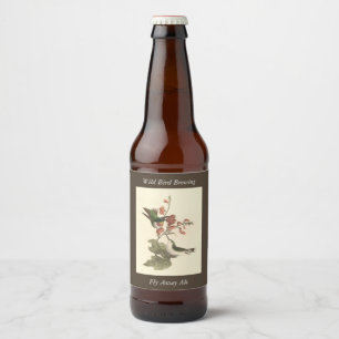 Étiquette Pour Bouteilles De Bière Le colibri à gorge rouge ou à gorge rubis