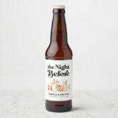 Étiquette Pour Bouteilles De Bière Le dîner de répétition du couple rétro de la veill (Devant)