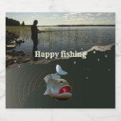 Étiquette Pour Bouteilles De Bière Le pêcheur ​ ​ ​ ​ ​ ​. Bonne pêche (Étiquettes simples)