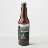 Étiquette Pour Bouteilles De Bière Le pêcheur ​ ​ ​ ​ ​ ​. Bonne pêche (Devant)