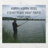 Étiquette Pour Bouteilles De Bière Le pêcheur le soir (Étiquettes simples)